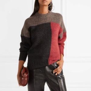 Étoile Isabel Marant Davy Color Block Grey Sweater size 8/medium (French sz 40)